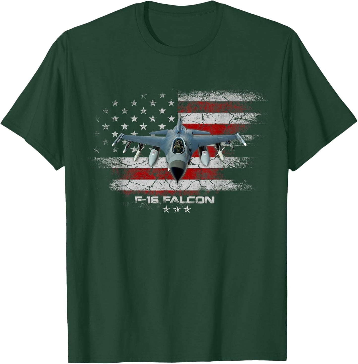 F-16 Fighting Falcon Military Jet Aircraft Pilot Veteran Men T-Shirt - T-Shirt | Forest