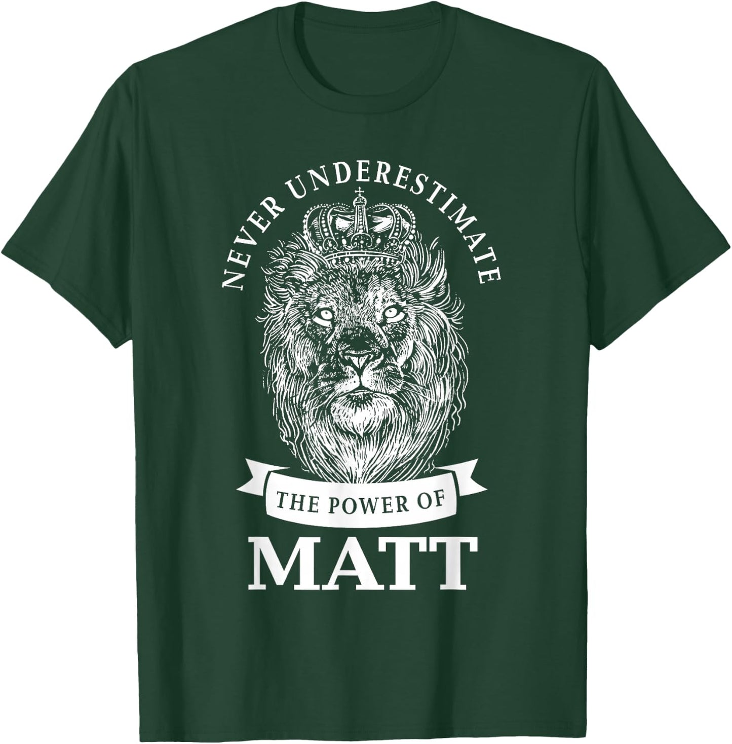 Matt Gift Name Lion T-Shirt - T-Shirt | Forest