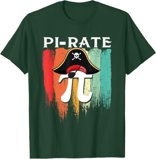 Pi-rate - Pi Day Math Lover Science Teacher Pirates T-Shirt - T-Shirt | Forest