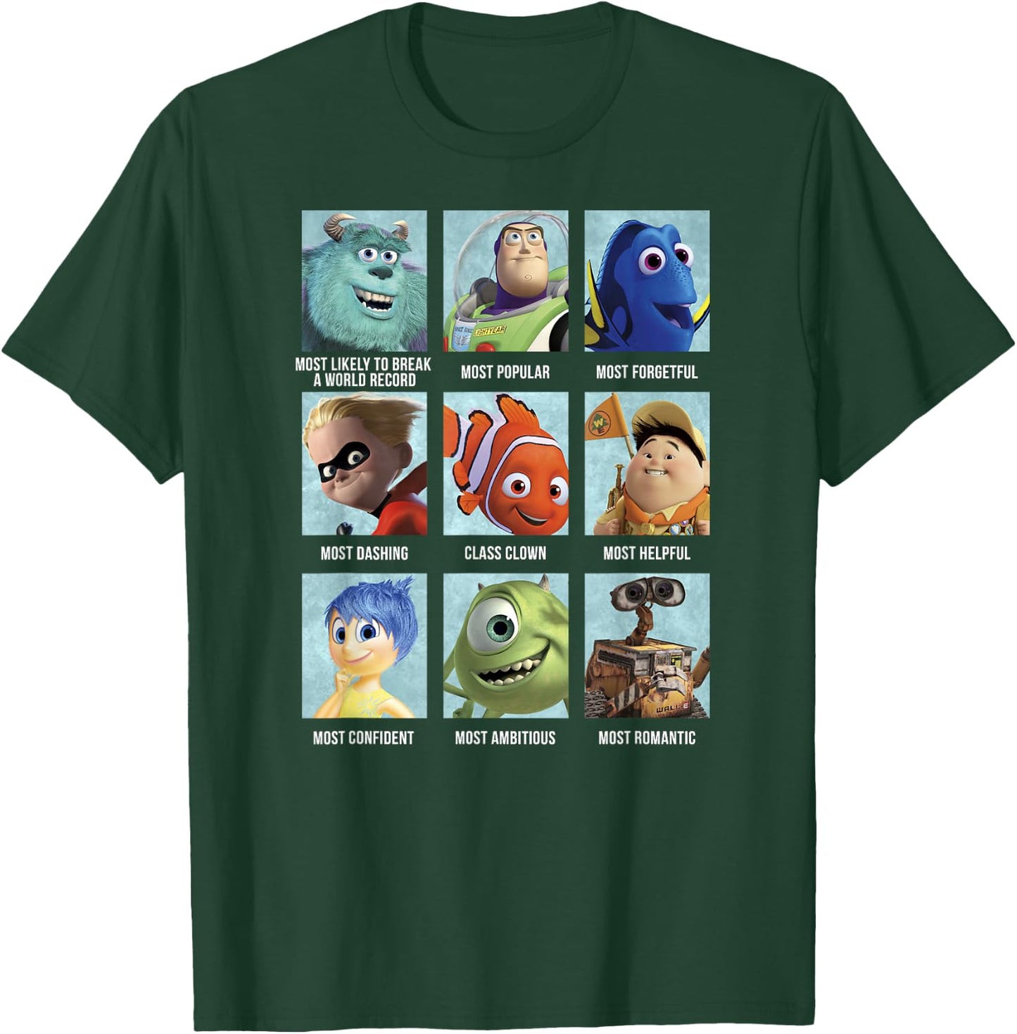 Disney Pixar Collection Character Yearbook Box Ups T-Shirt - T-Shirt | Forest