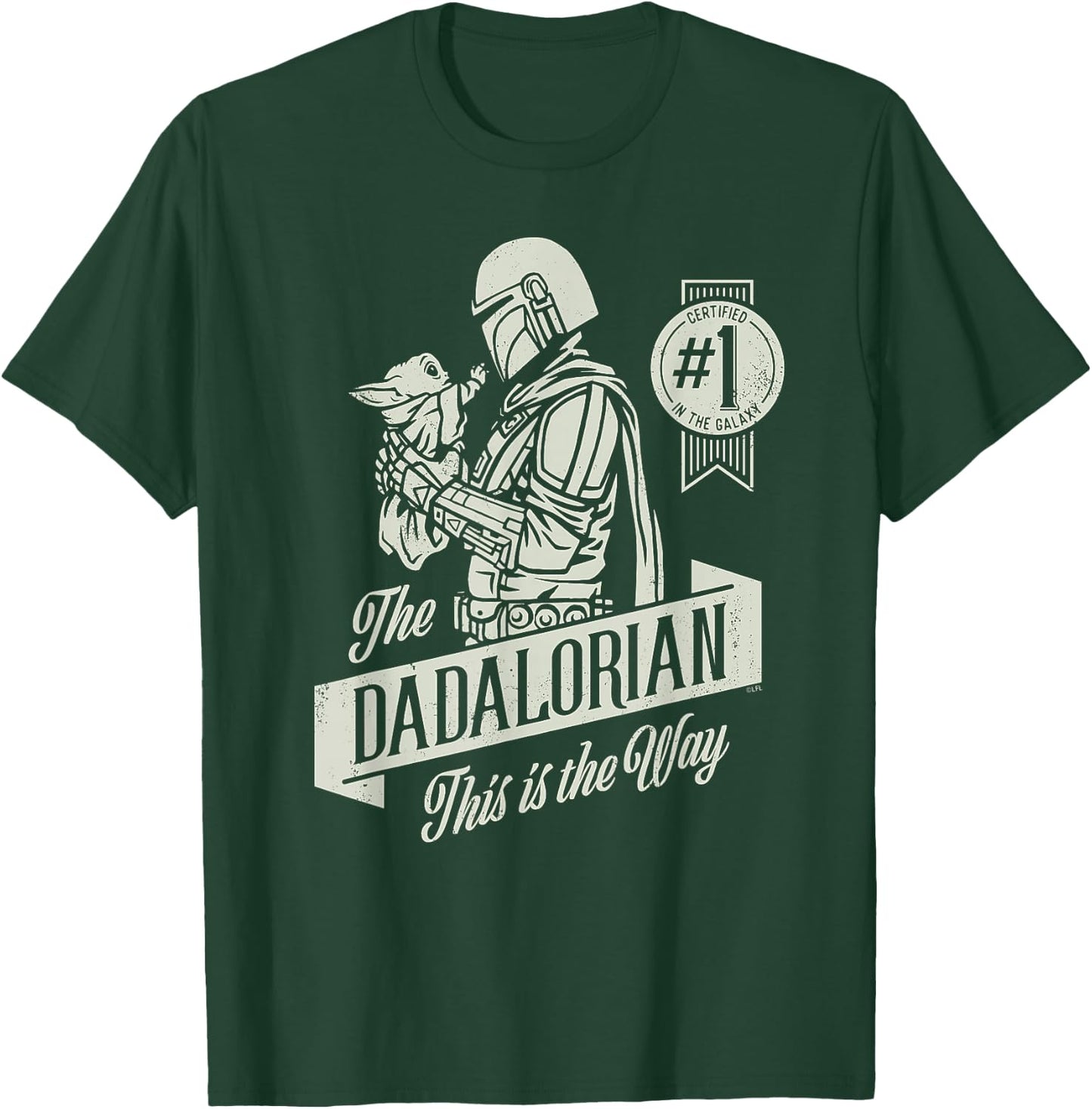 Star Wars The Mandalorian and Grogu Dadalorian Father’s Day T-Shirt - T-Shirt | Forest
