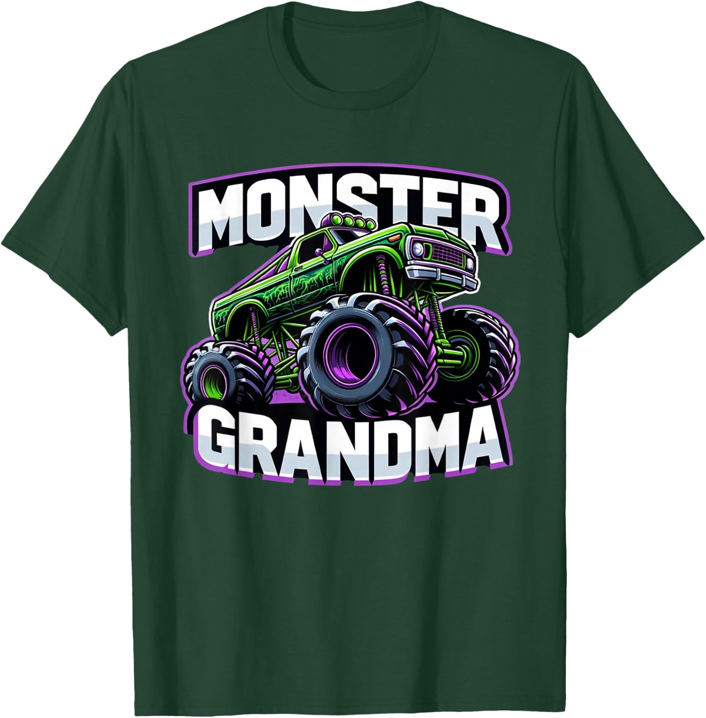 Monster Truck Race Racer Driver Grandma Mother's Day T-Shirt - T-Shirt | Forest