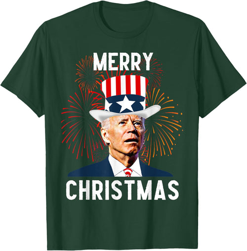 Funny Joe Biden Merry Christmas For Fourth Of July
