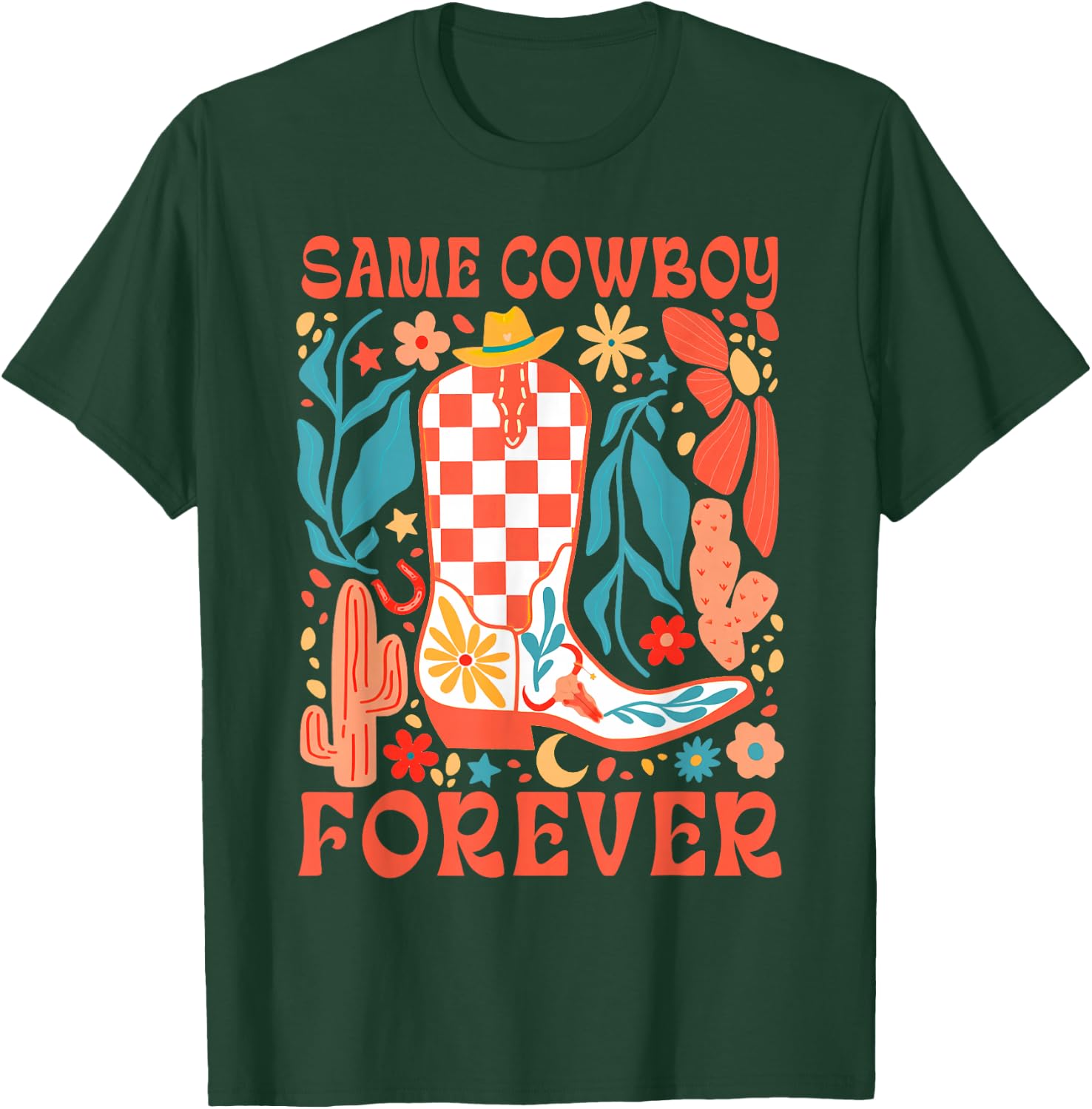 Bride To Be Howdy Western Bachelorette Same Cowboy Forever T-Shirt - T-Shirt | Forest