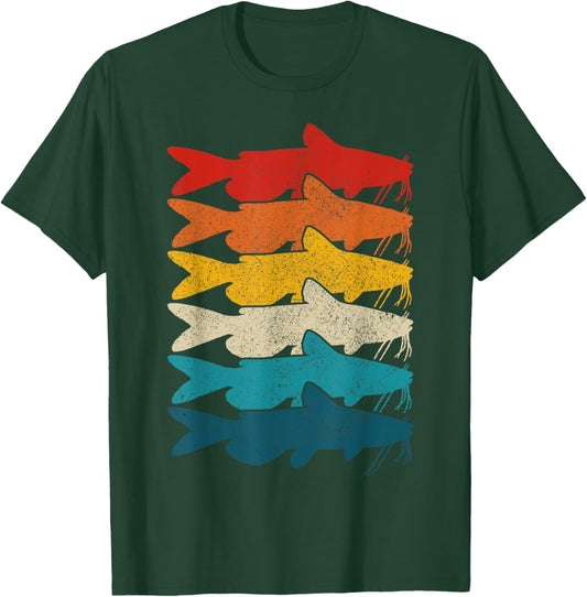 Channel Catfish Vintage Fish Catfish Fishing T-Shirt - T-Shirt | Forest