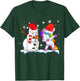 Unicorn Christmas Shirt Girls Women Santa Hat Snowman T-Shirt - T-Shirt | Forest