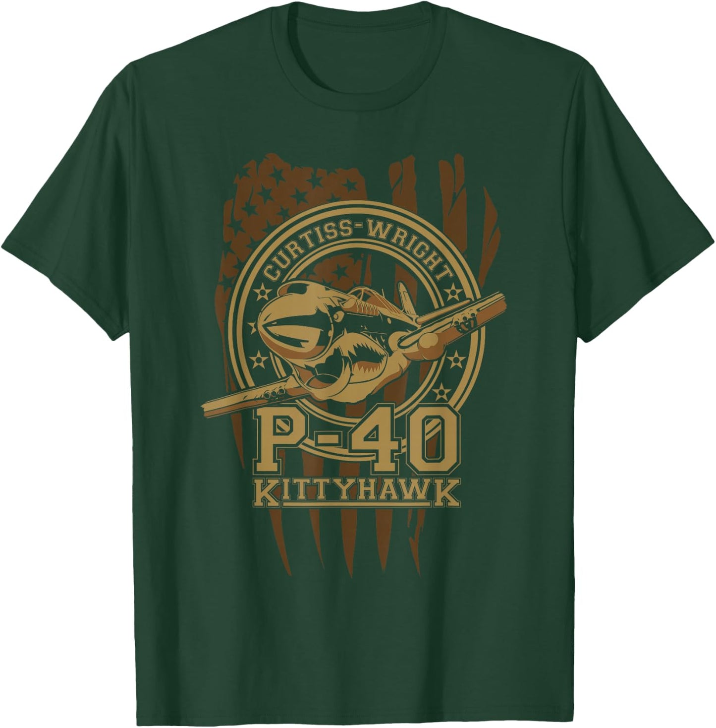 Warbirds: P-40 Kittyhawk T-Shirt - T-Shirt | Forest