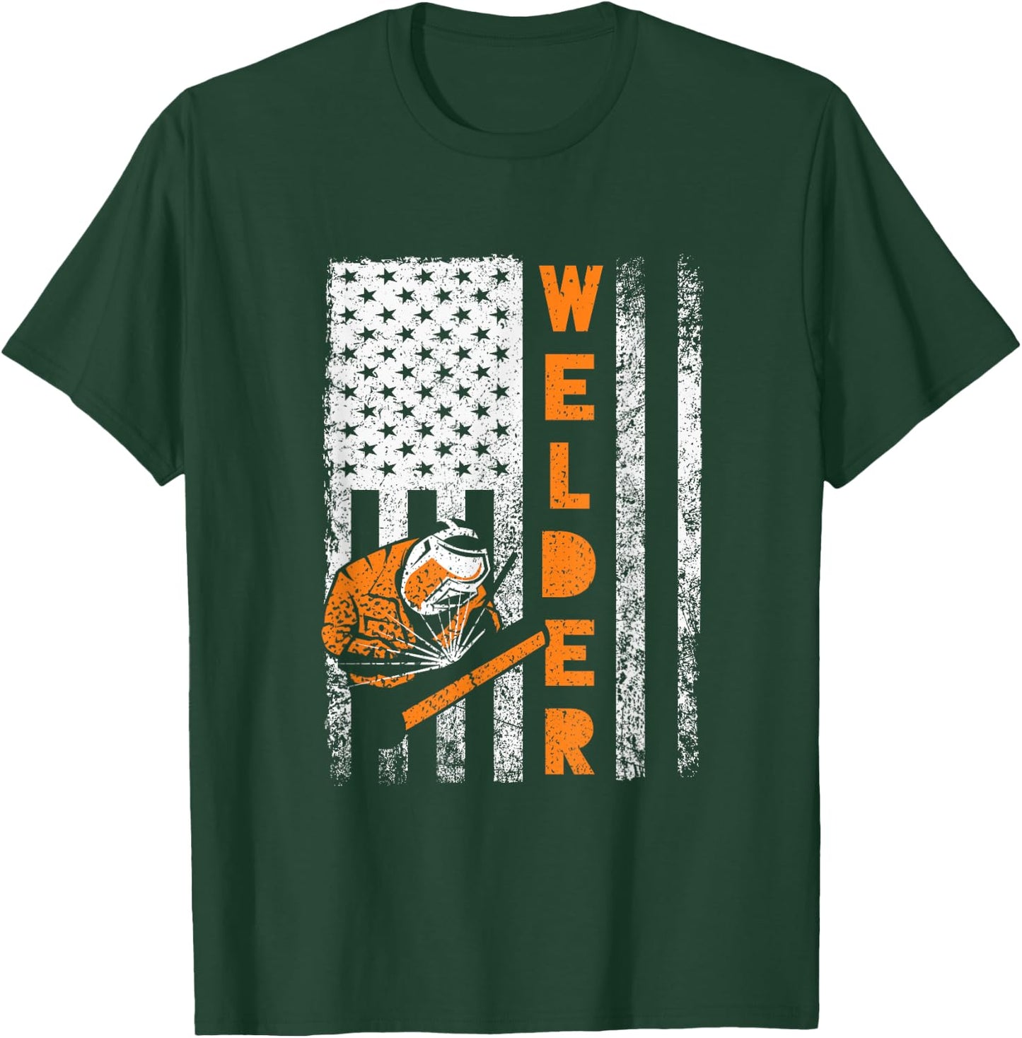 Welder Flag - Funny Welder Gifts For Welders Welding Outfit T-Shirt - T-Shirt | Forest