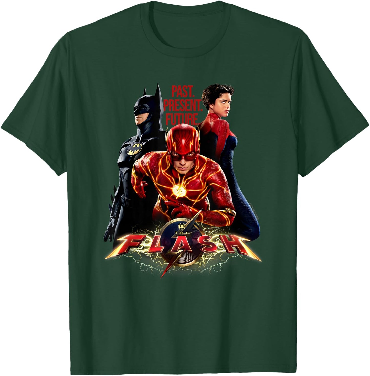 The Flash Movie Batman Supergirl Team T-Shirt - T-Shirt | Forest
