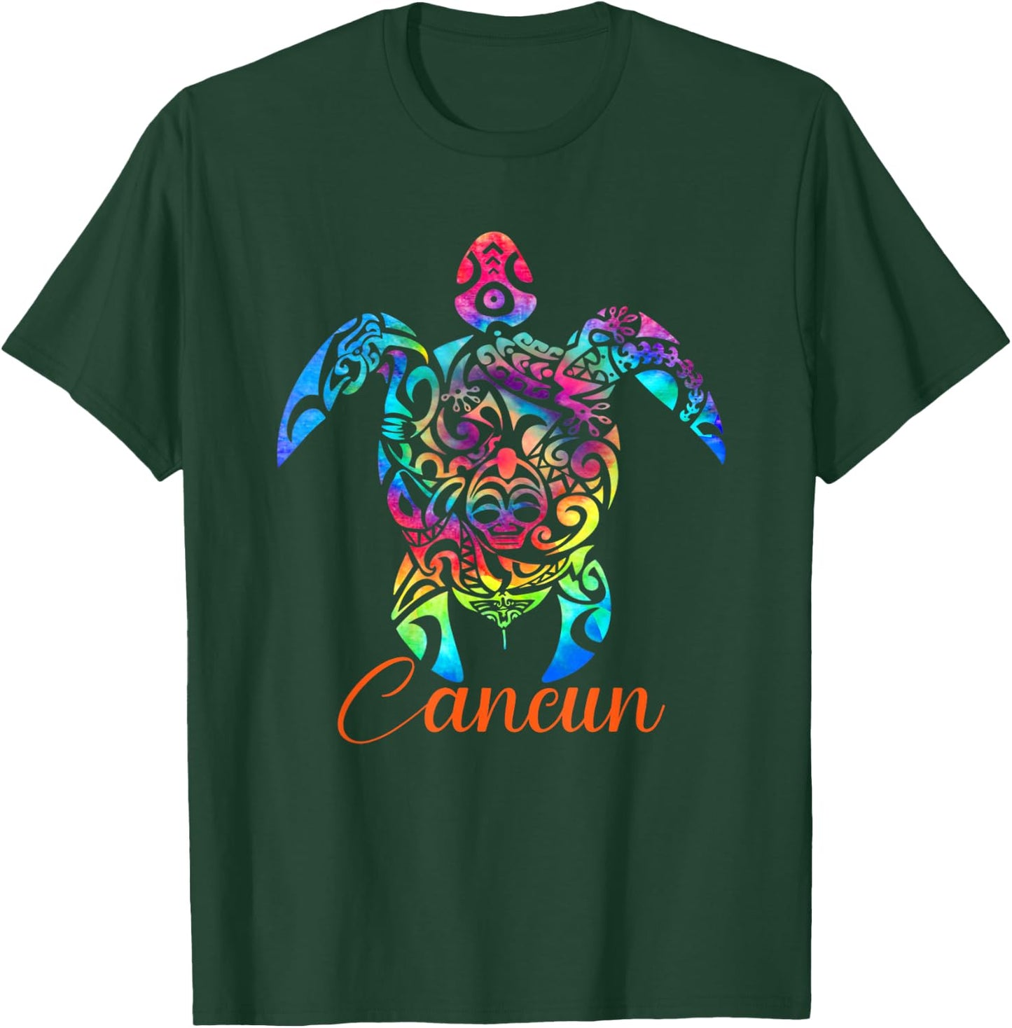 Cancun Mexico Sea Turtle Beach Vacay Trip Tie Dye T-Shirt - T-Shirt | Forest