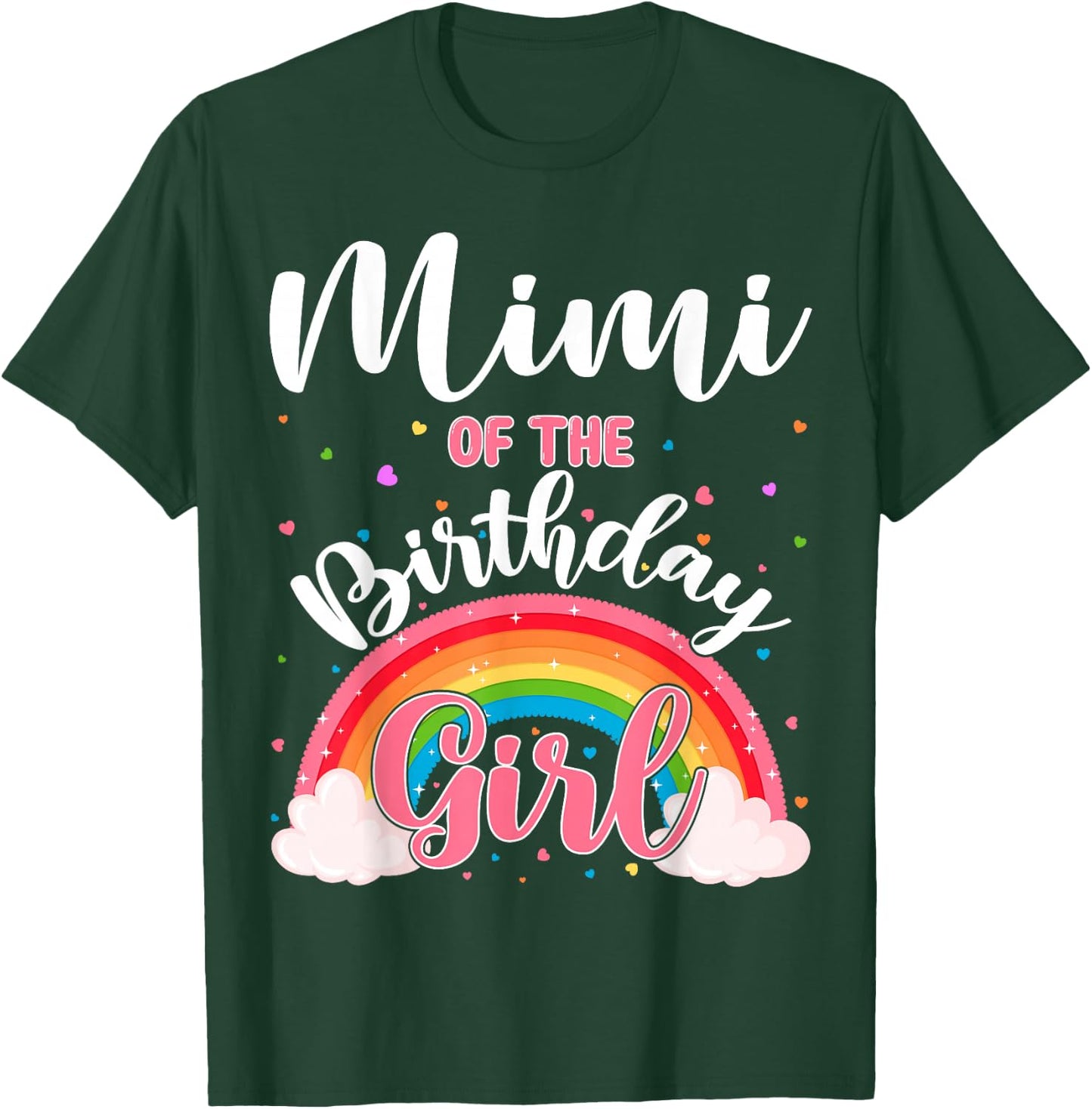 Mimi Of The Birthday Girl Rainbow Birthday Party Family T-Shirt - T-Shirt | Forest