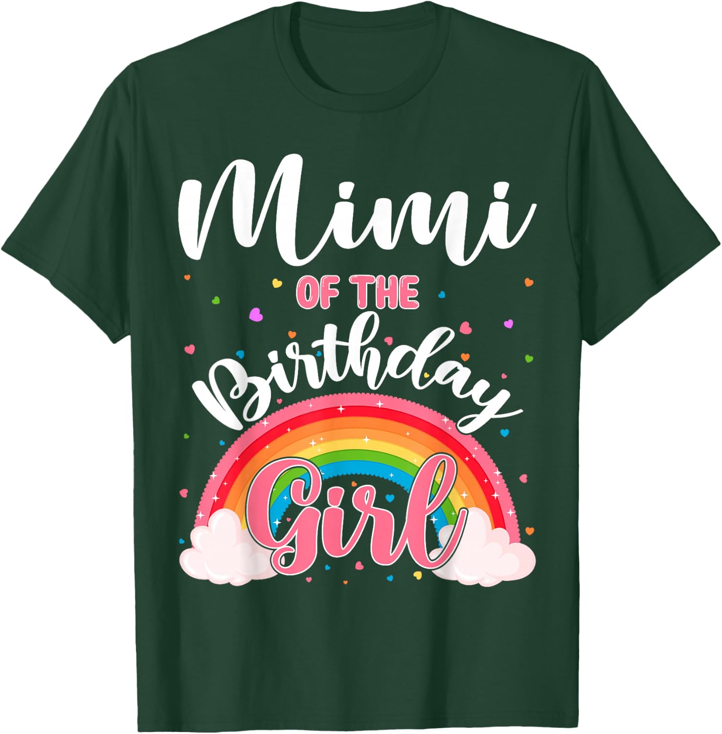 Mimi Of The Birthday Girl Rainbow Birthday Party Family T-Shirt - T-Shirt | Forest