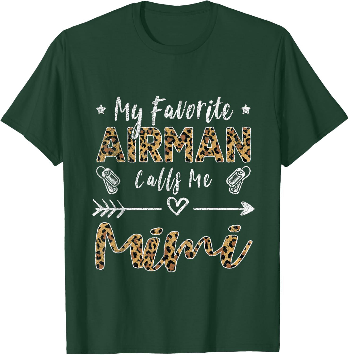 My Favorite Airman Calls Me Mimi Grandma Mother's Day T-Shirt - T-Shirt | Forest