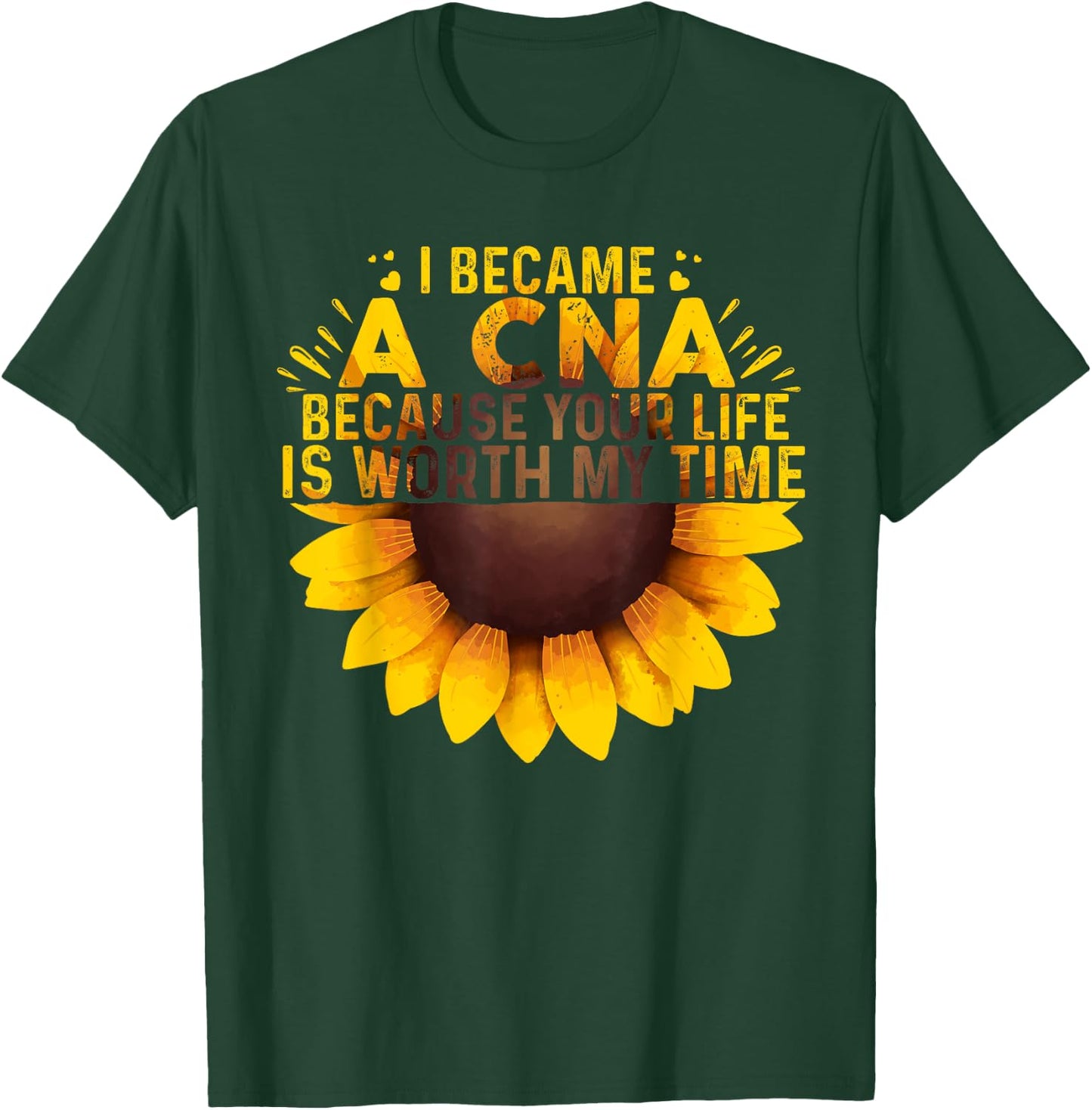 Funny CNA Design Girls Certified Nursing Assistant T-Shirt - T-Shirt | Forest
