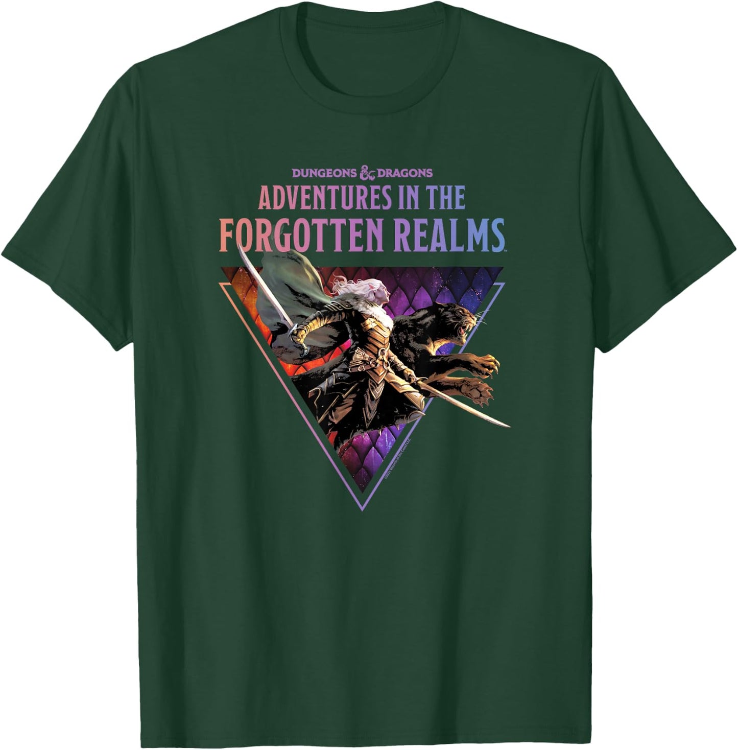 Magic: The Gathering Dungeons & Dragons Drizzt Jump T-Shirt - T-Shirt | Forest