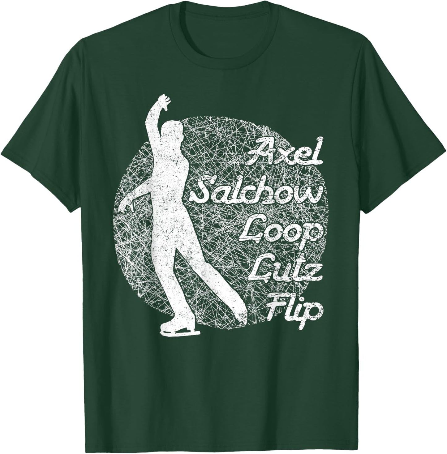Figure Skating Jumps & Spins Funny Ice Lover Gift T-Shirt - T-Shirt | Forest