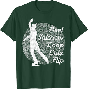Figure Skating Jumps & Spins Funny Ice Lover Gift T-Shirt - T-Shirt | Forest