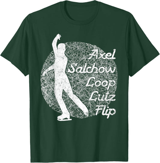 Figure Skating Jumps & Spins Funny Ice Lover Gift T-Shirt - T-Shirt | Forest