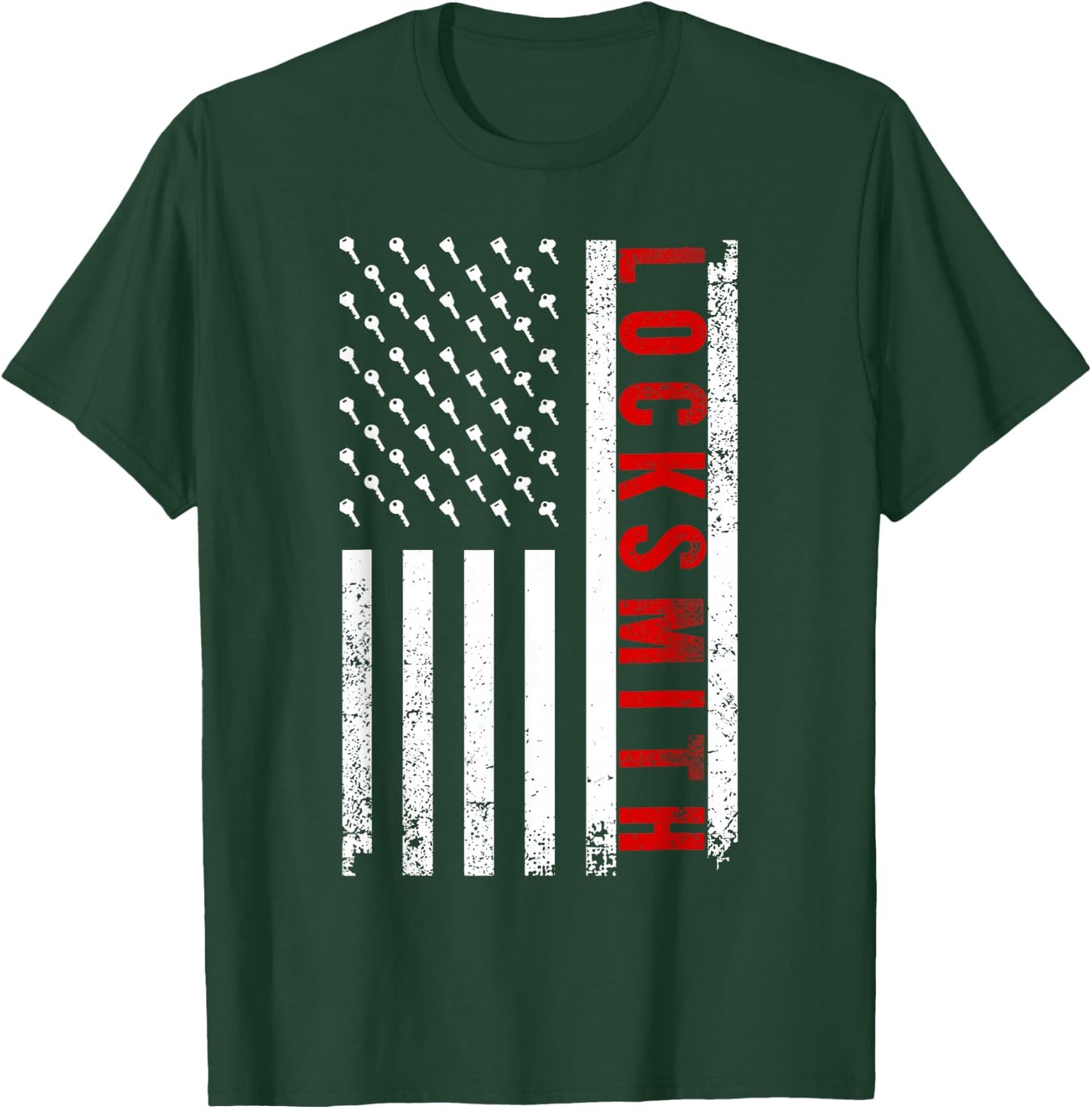 Cool Locksmith Art Women American Flag Lock Picker T-Shirt - T-Shirt | Forest