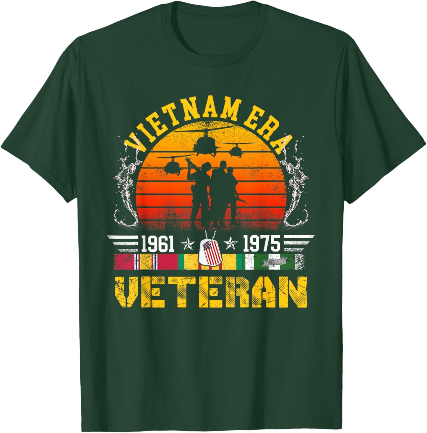 Veteran Gift Vietnam War Era Retired Soldier T-Shirt - T-Shirt | Forest