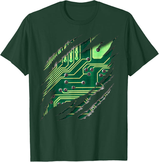 Computer Engineer Circuit Board Gift T-Shirt - T-Shirt | Forest