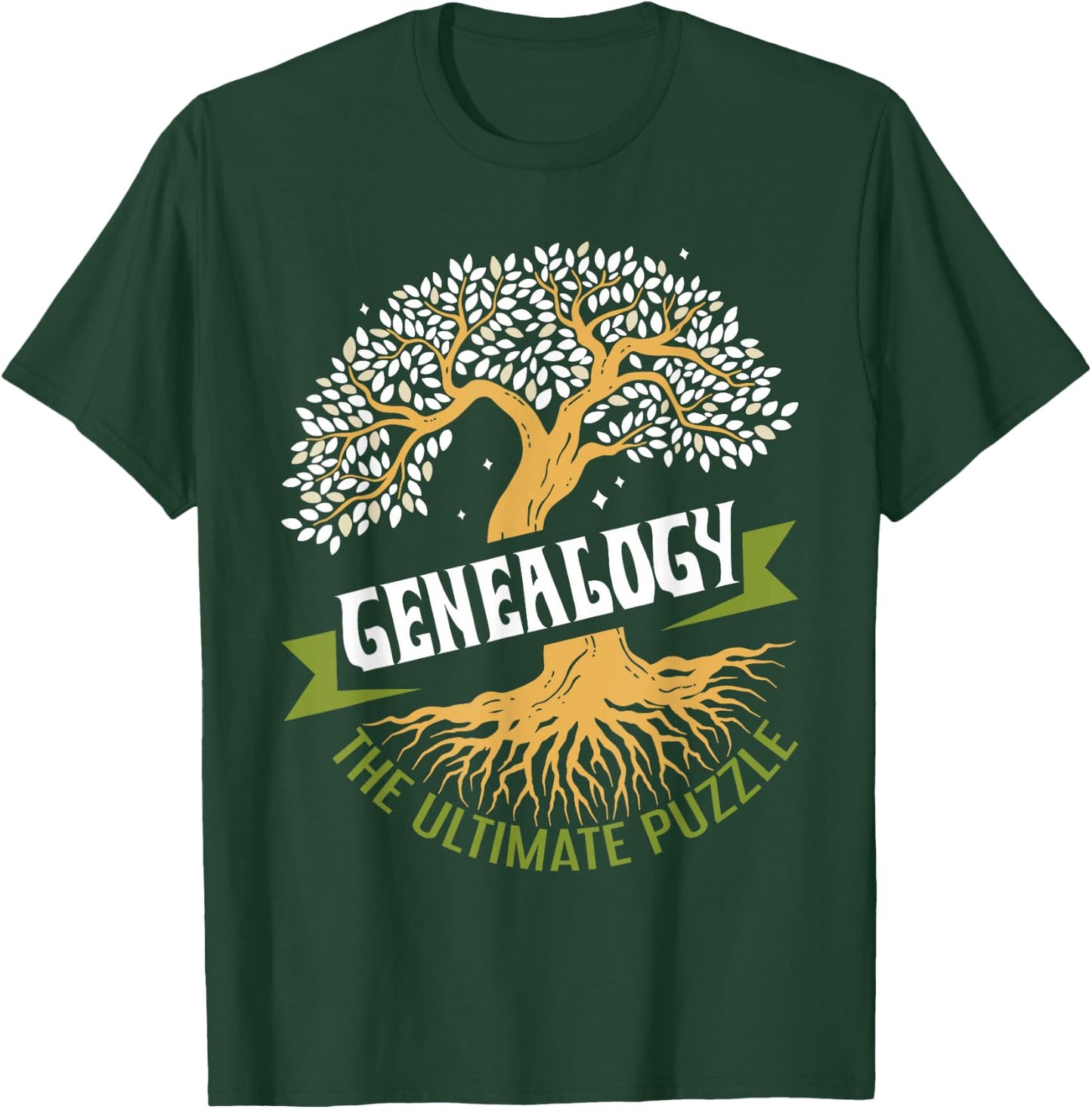 Genealogy The Ultimate Puzzle - Genealogist Ancestry T-Shirt - T-Shirt | Forest