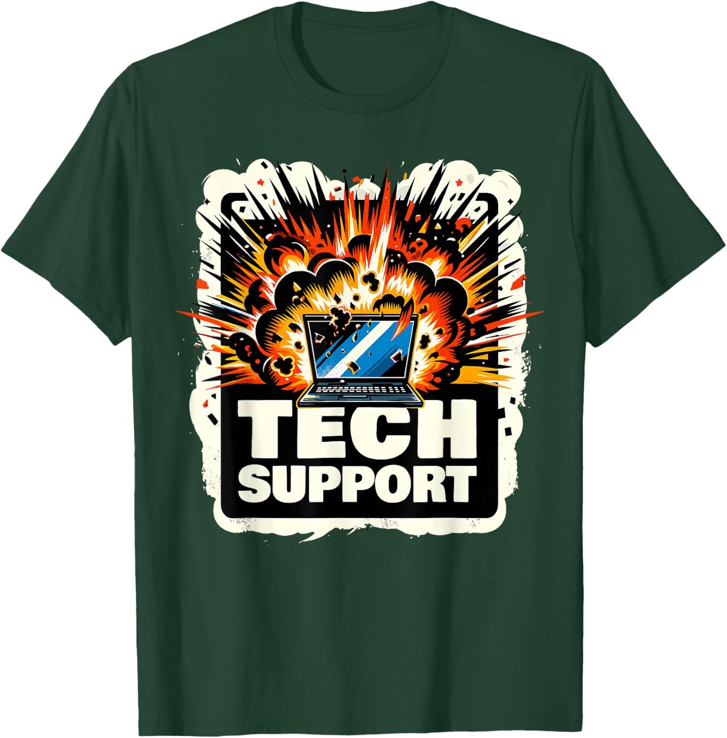 Tech Support I Computer IT Guy T-Shirt - T-Shirt | Forest