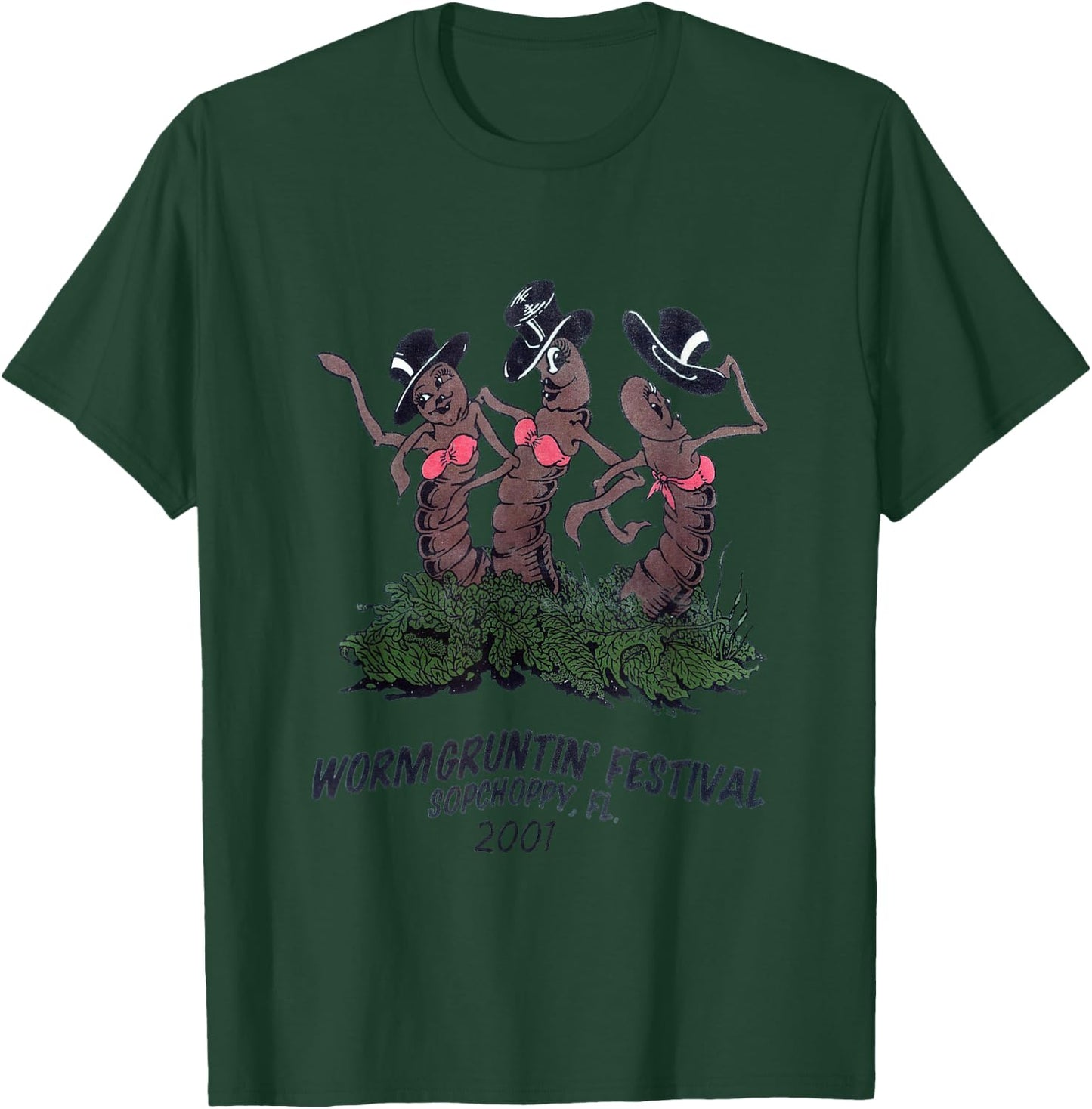2001 Sopchoppy Worm Grunting Festival T-Shirt - T-Shirt | Forest