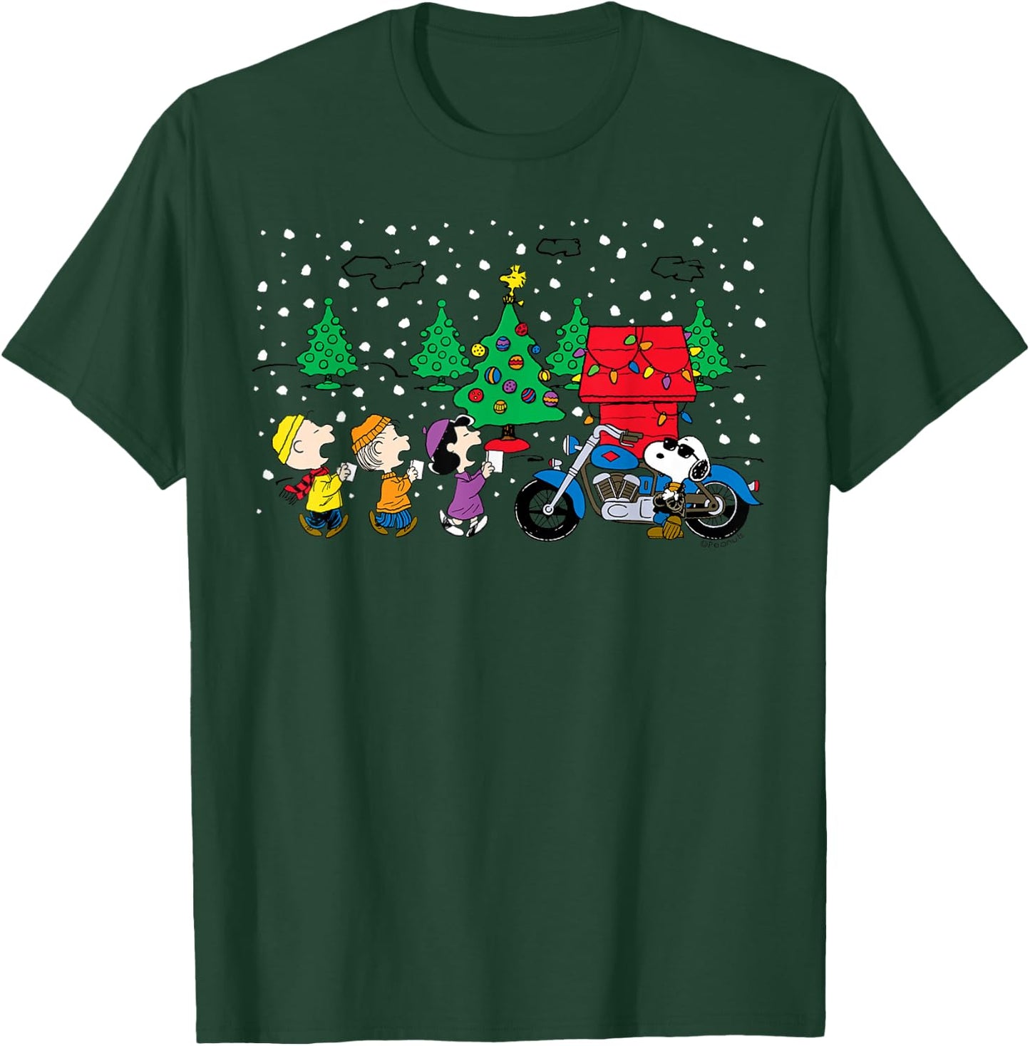 Peanuts Snoopy Holiday Cool Caroling T-Shirt - T-Shirt | Forest