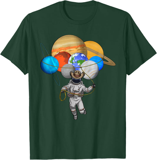 Space Cowboy Shirts Funny Vintage Western Men Retro T-Shirt - T-Shirt | Forest