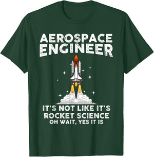 Cool Aerospace Engineer Women Rocket Scientist Space T-Shirt - T-Shirt | Forest