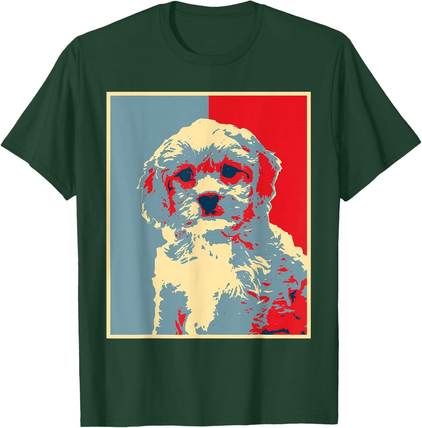 Retro Cavachon Gift Dog Owner Dog Artwork - Vintage Silhouette Cavachon Black T-Shirt - T-Shirt | Forest