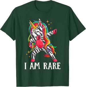 Kids I Am Rare Zebra Unicorn Warrior Rare Disease Awareness T-Shirt - T-Shirt | Forest