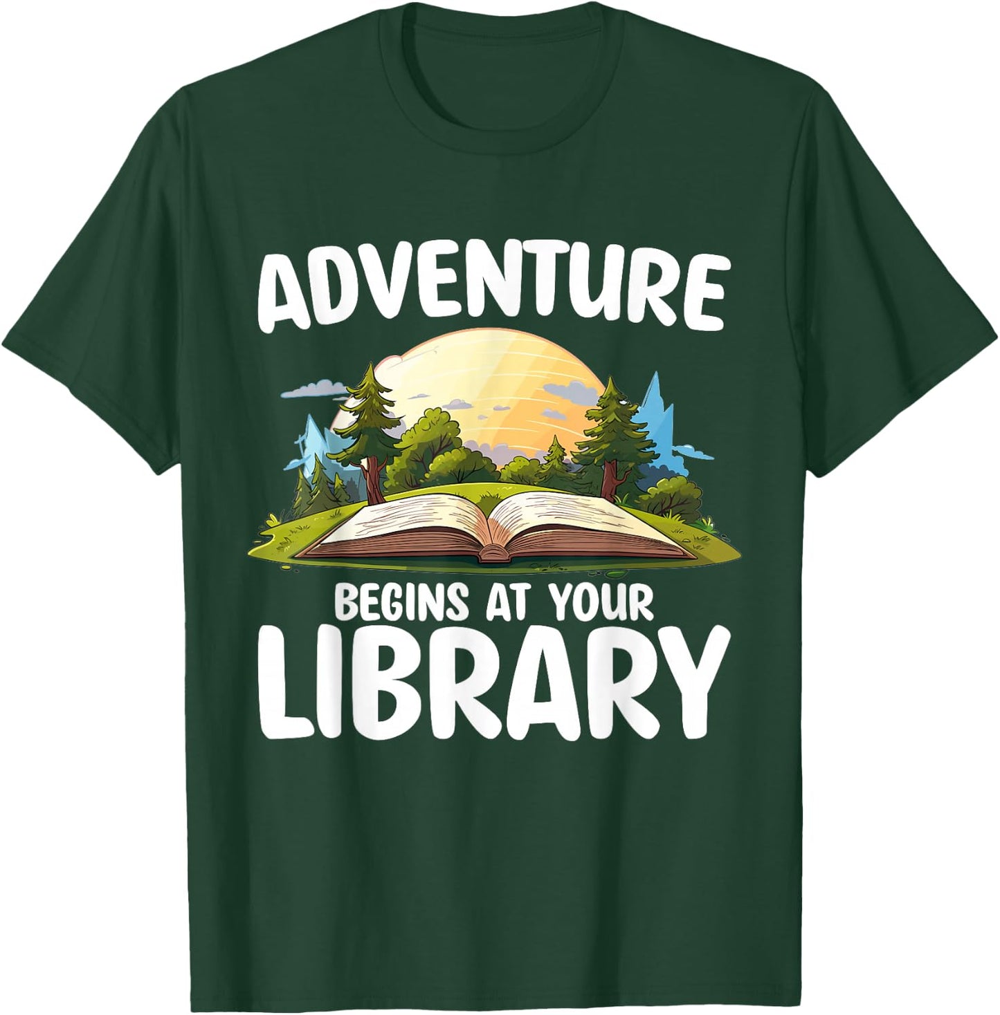 Summer Reading Program 2024 Adventure Begins At Your Library T-Shirt - T-Shirt | Forest