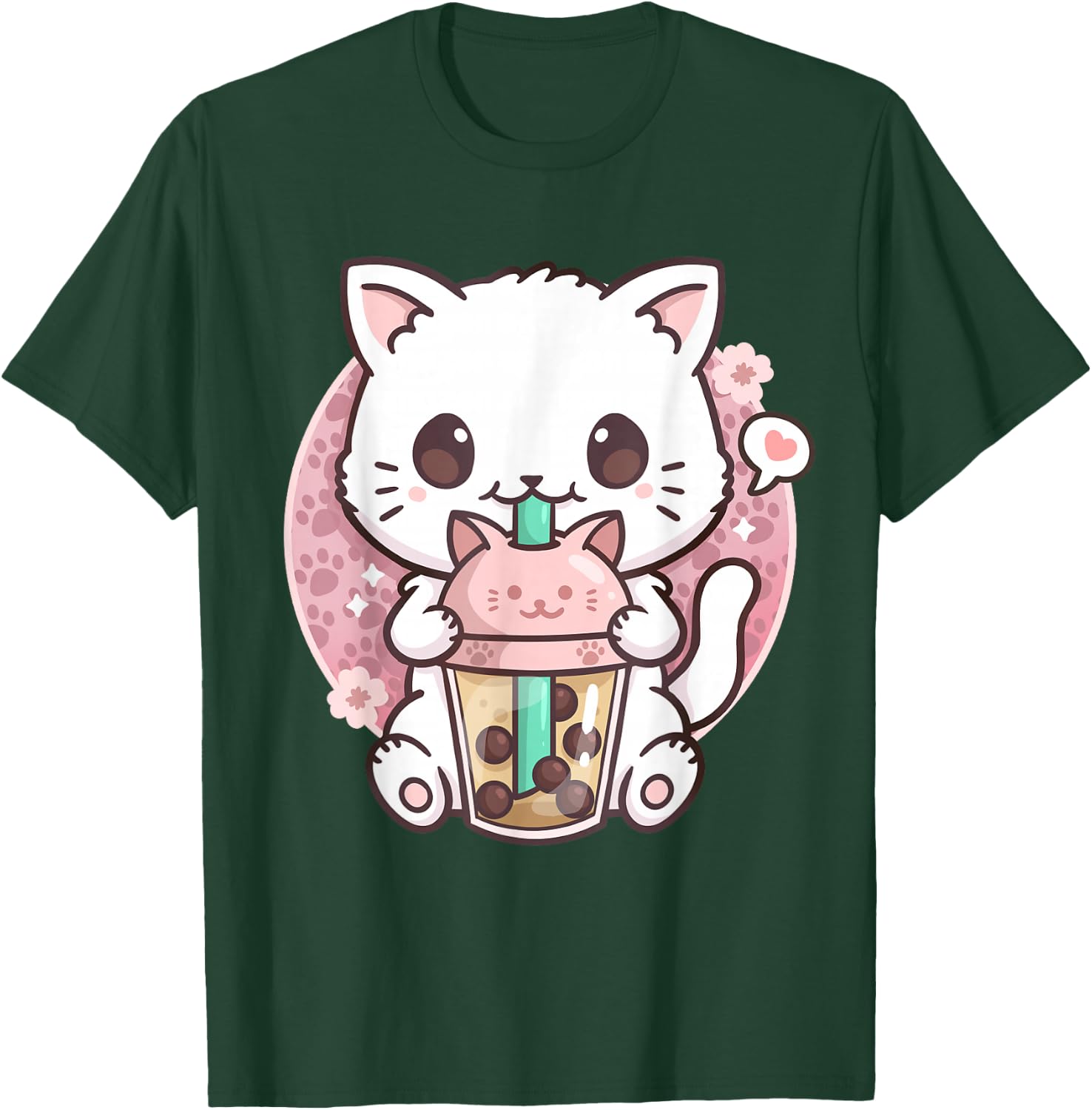 Boba Cat Boba Tea Bubble Tea Kawaii Anime Cat Kawaii Neko T-Shirt - T-Shirt | Forest
