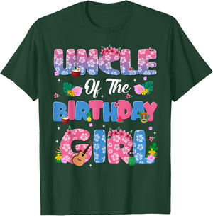 Uncle Of The Birthday Girl Party Decor Family Matching T-Shirt - T-Shirt | Forest