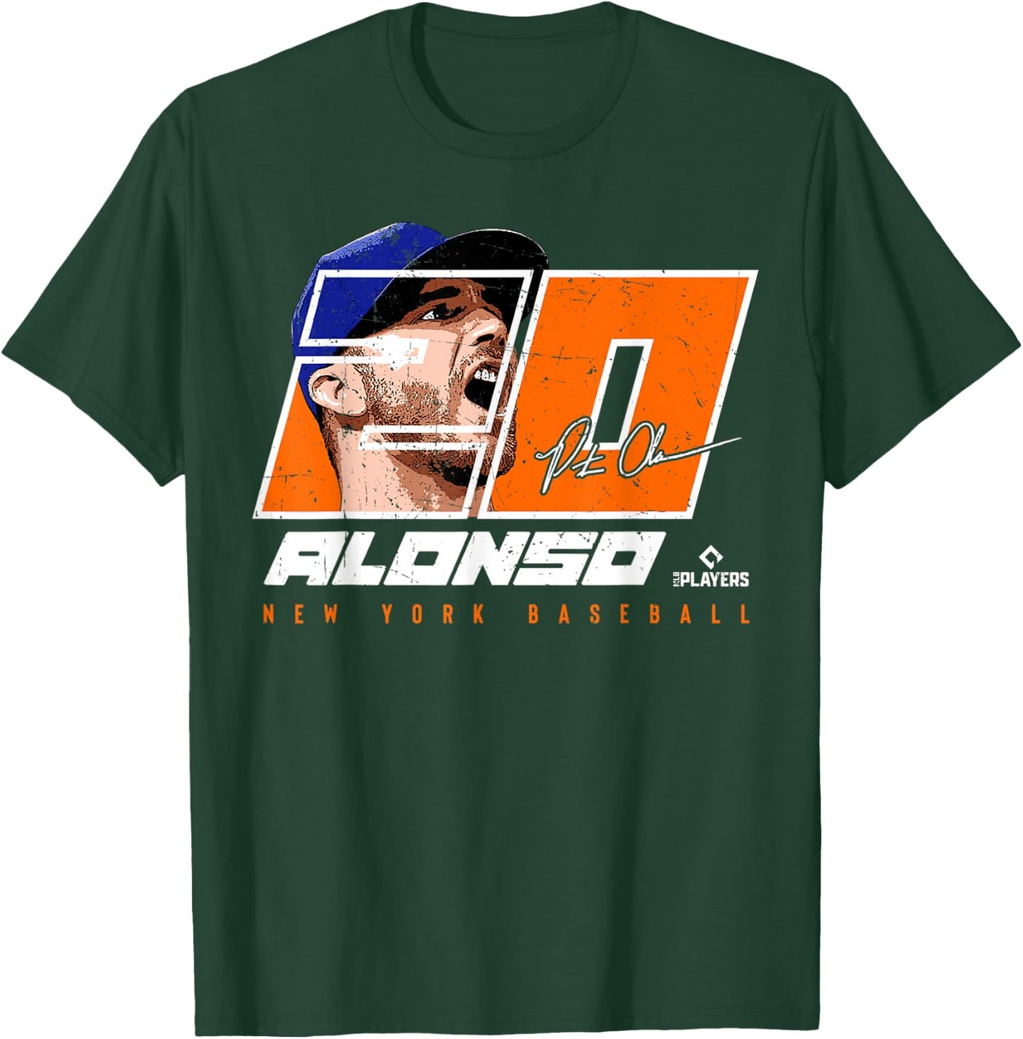 Pete Alonso - Silhouette Polar Bear New York MLBPA T-Shirt - T-Shirt | Forest