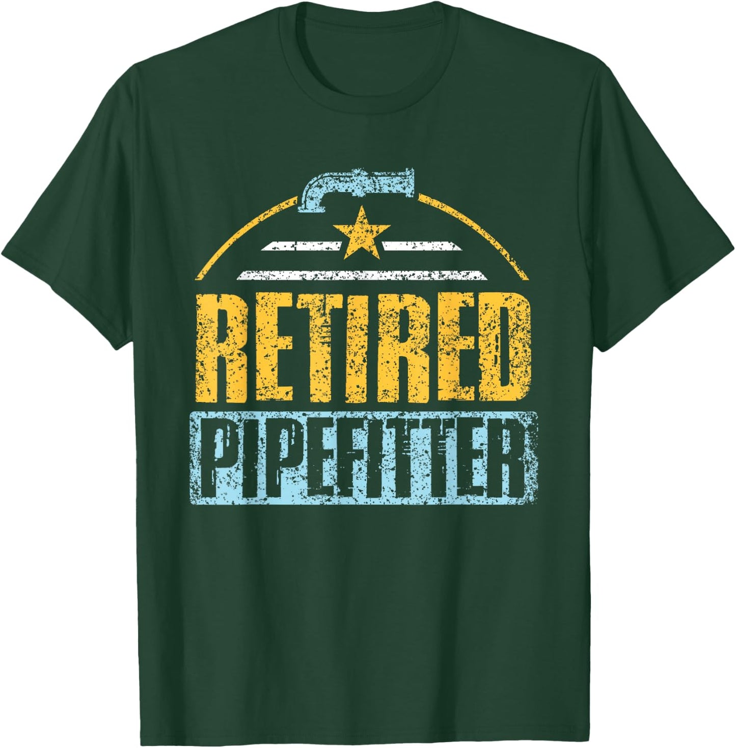 Plumbers Retired Pipe Pipe Plumbing Plumbers Pension T-Shirt - T-Shirt | Forest