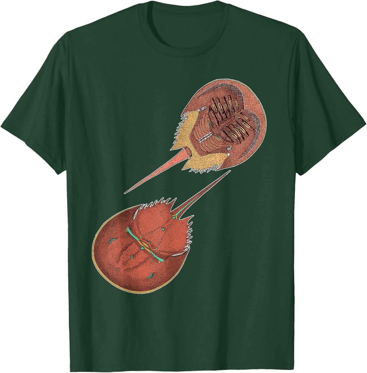 EncycloArt - Horseshoe Crab Xiphosura T-Shirt - T-Shirt | Forest