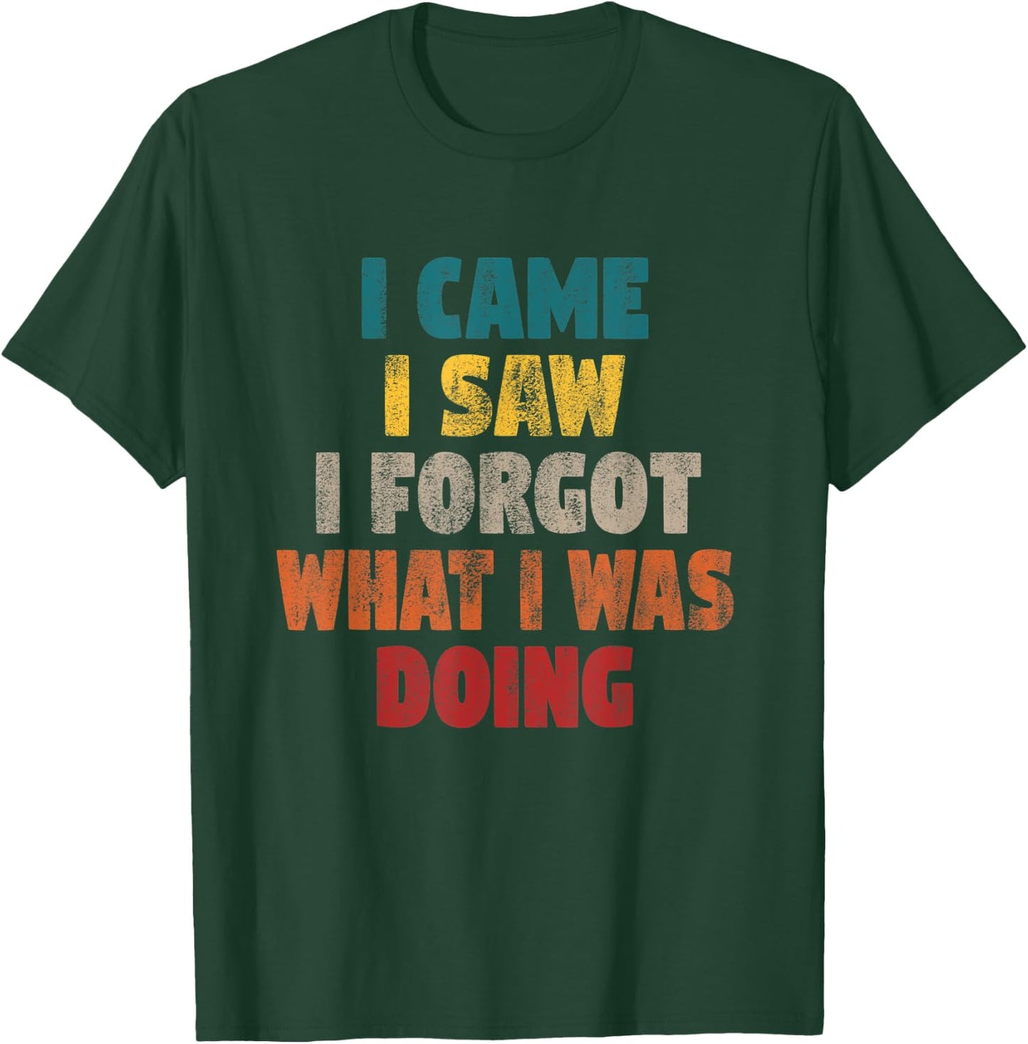 Funny Shirts Vintage I came I saw I forgot Men Funny T-Shirt - T-Shirt | Forest