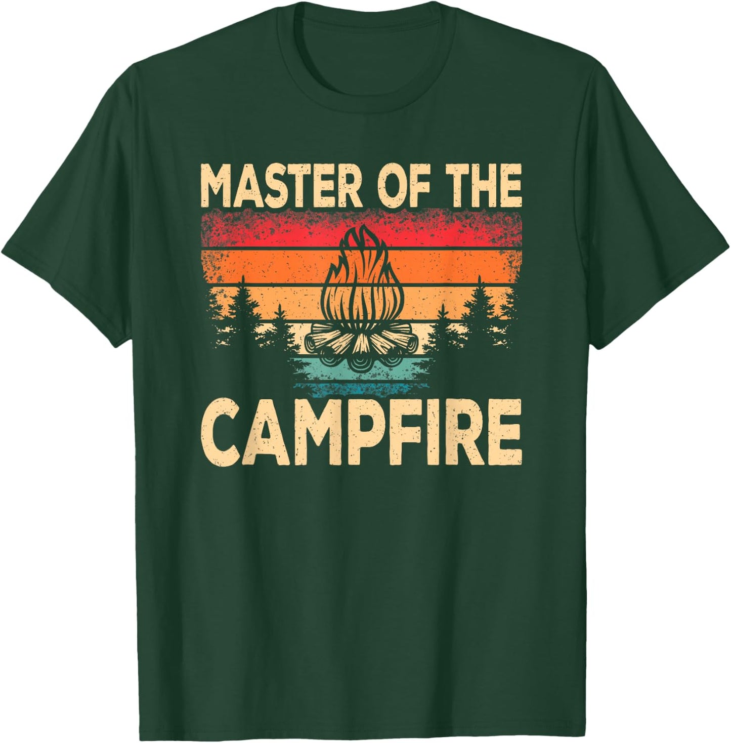 Funny Master Of The Campfire Camper Outdoorlife Camping T-Shirt - T-Shirt | Forest