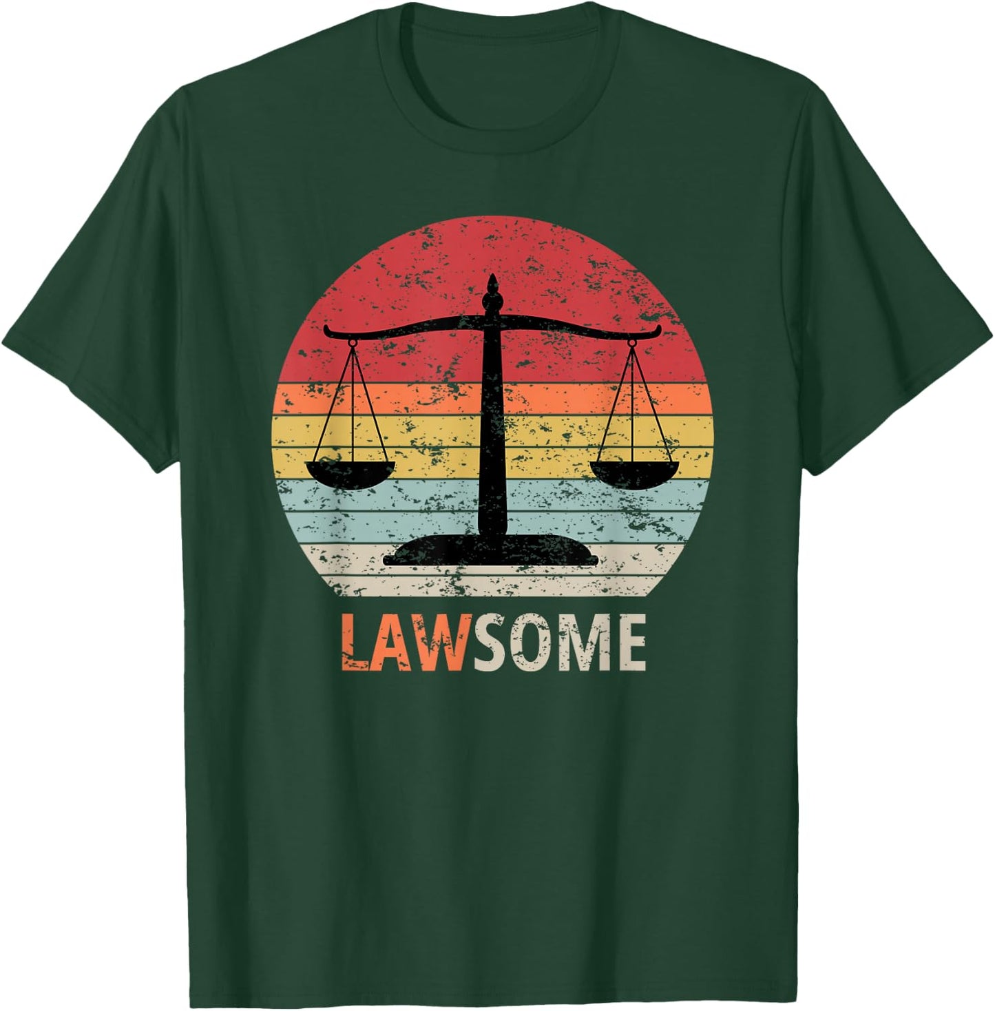 Lawsome Lawyer Paralegal Attorney Pun Vintage T-Shirt - T-Shirt | Forest