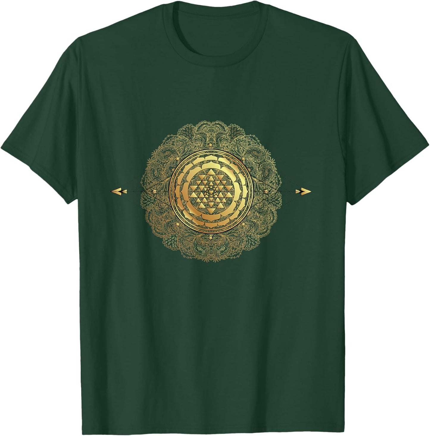Sri Yantra Sri Chakra Shri Vidya Hindu Mystical Diagram T-Shirt - T-Shirt | Forest