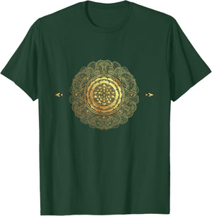 Sri Yantra Sri Chakra Shri Vidya Hindu Mystical Diagram T-Shirt - T-Shirt | Forest