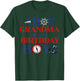 Nautical 1st Birthday Decorations For Family Ahoy Grandma Of The Birthday Boy Nautical Modern Black T-Shirt - T-Shirt | Forest