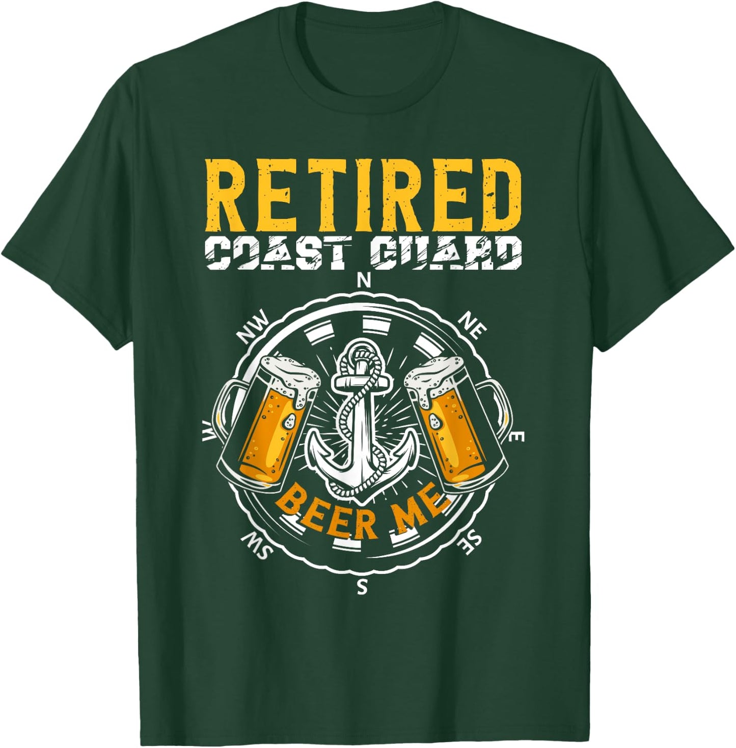 Retired Coast Guard Beer Me Forces Coast Guard T-Shirt - T-Shirt | Forest