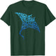 Hawaiian Manta Ray Tribal Polynesian Tattoo Pacific Stingray T-Shirt - T-Shirt | Forest