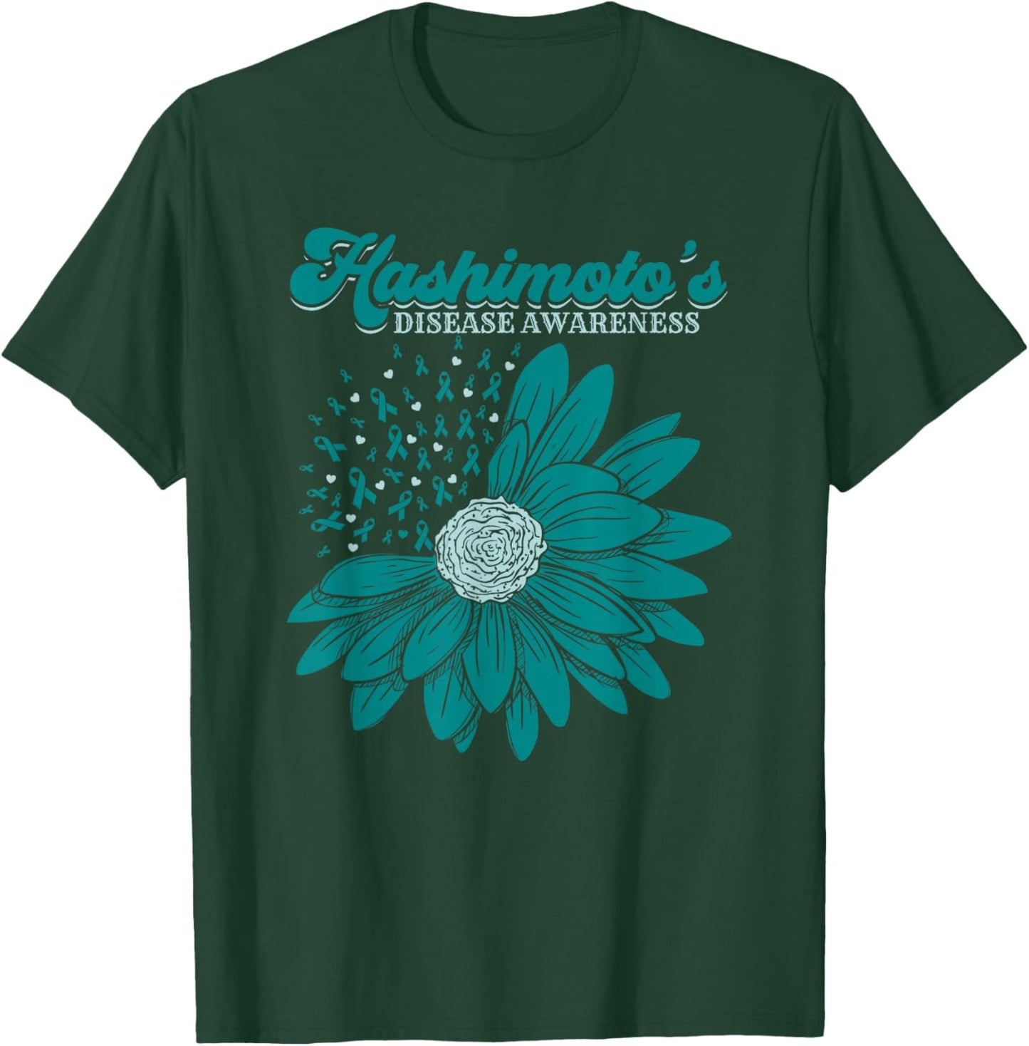 Hashimoto’s Disease A Thyroid Disorder Awareness For Warrior T-Shirt - T-Shirt | Forest
