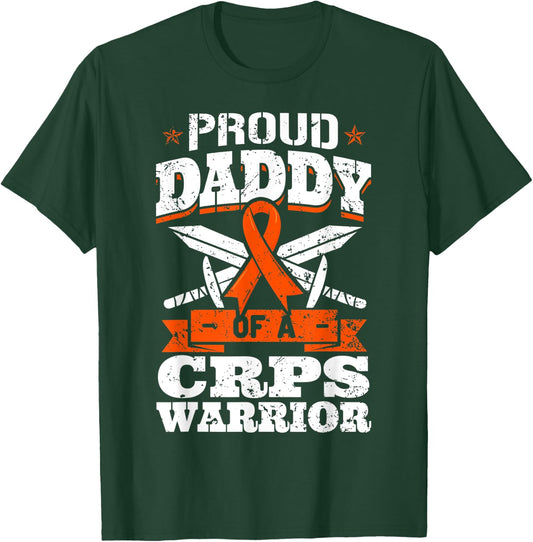 Proud Daddy Of A CRPS Warrior RSD Awareness Ribbon RND Dad T-Shirt - T-Shirt | Forest