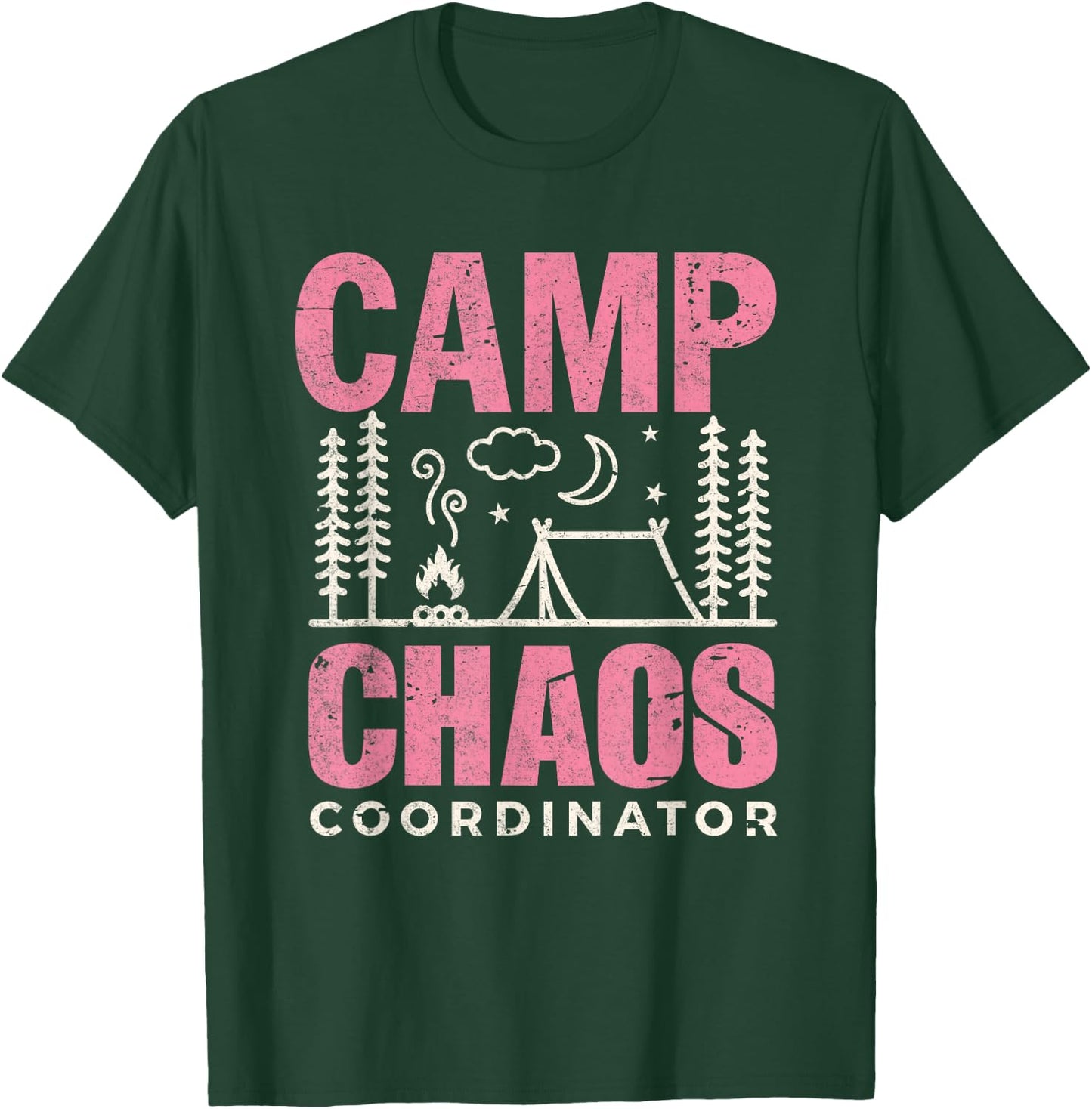 Funny Camp Shirt Camping Chaos Coordinator Hiking Adventure T-Shirt - T-Shirt | Forest